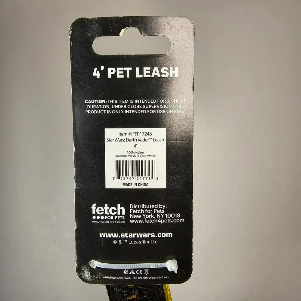 Star Wars Darth Vader 4' Pet Leash & Small Collar Set NEW Disney